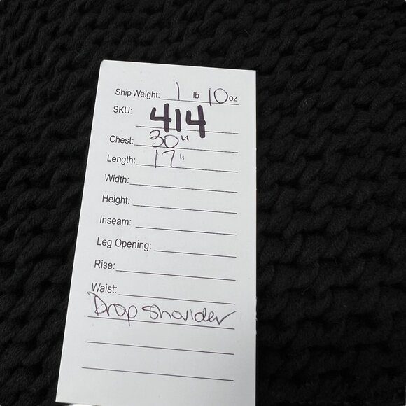 Free People My Only Sunshine Chunky Knit Oversized Mock Neck Sweater Black Sz L - Picture 8 of 8